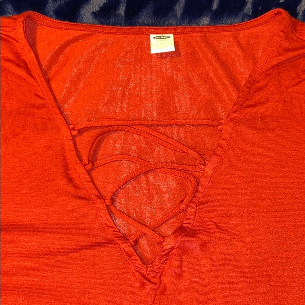 🌟🌟🌟OLD NAVY. CRISS CROSS NECKLINE. Longer & Loose Fit - Picture 8 of 9